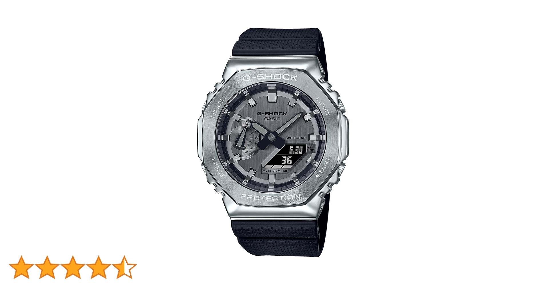 Casio GM-2100-1AJF G-Shock Men's Watch, Metal Cover, Black